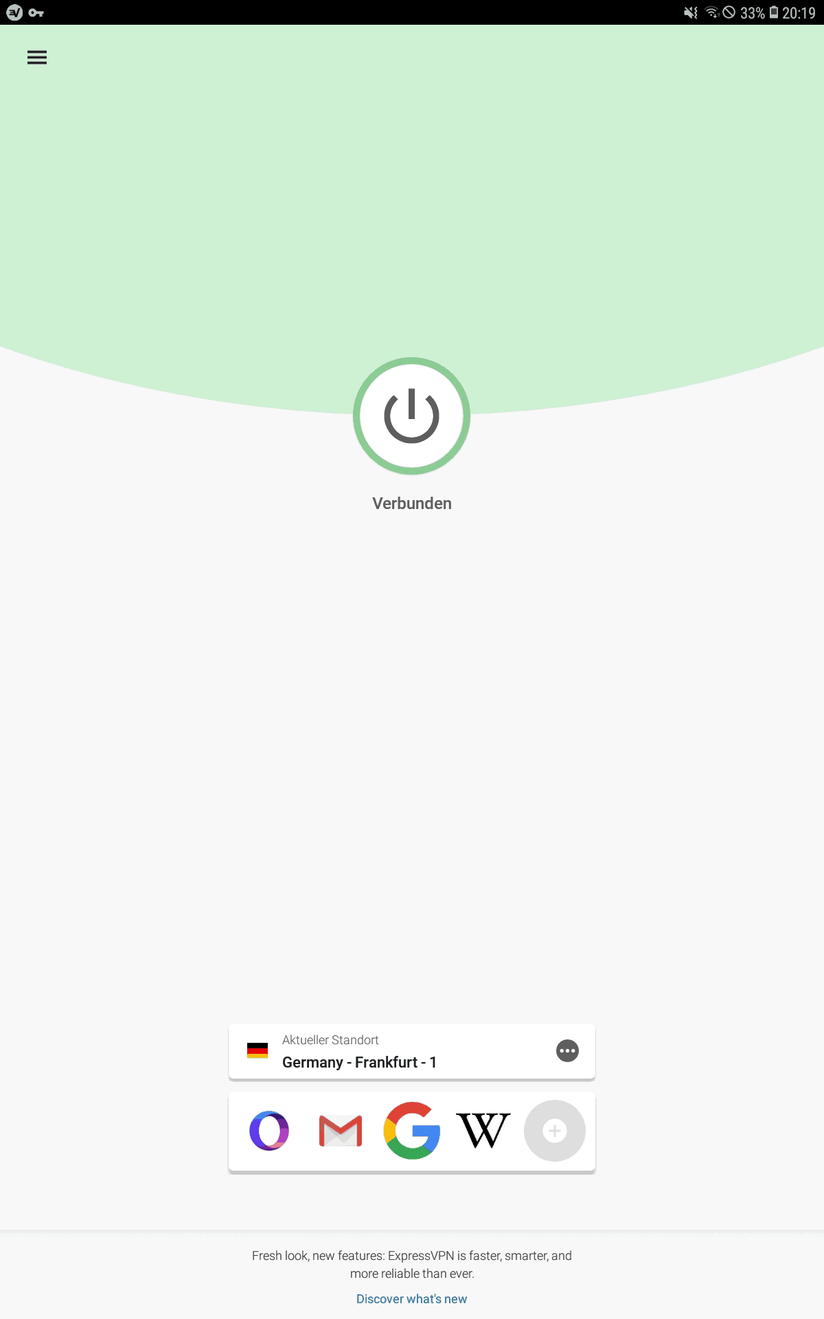 ExpressVPN verbunden