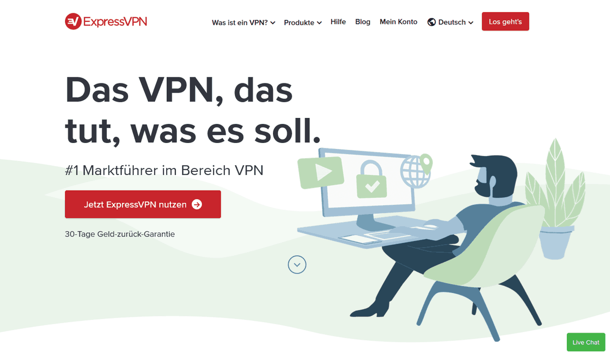 ExpressVPN Homepage Screenshot