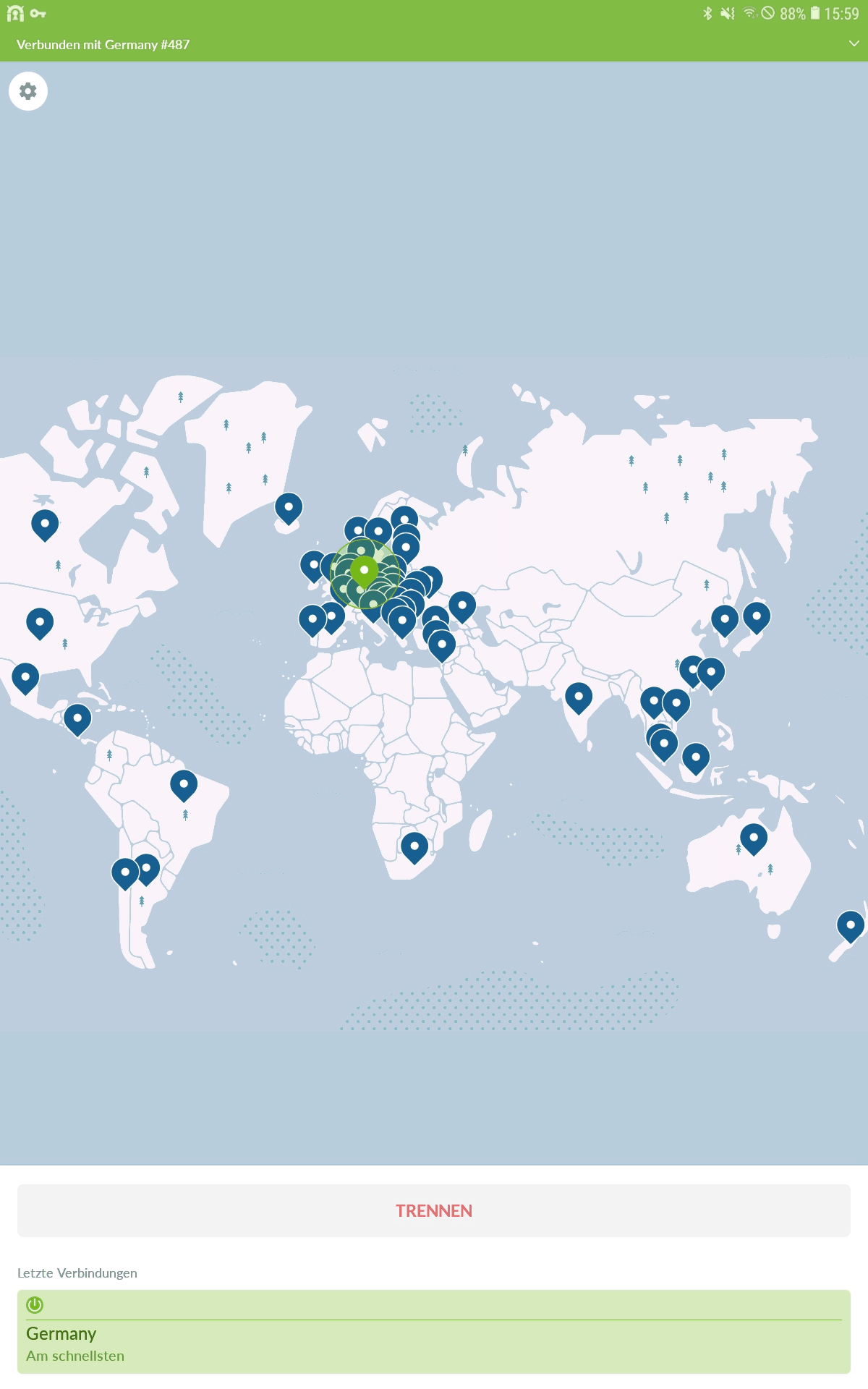 NordVPN verbunden