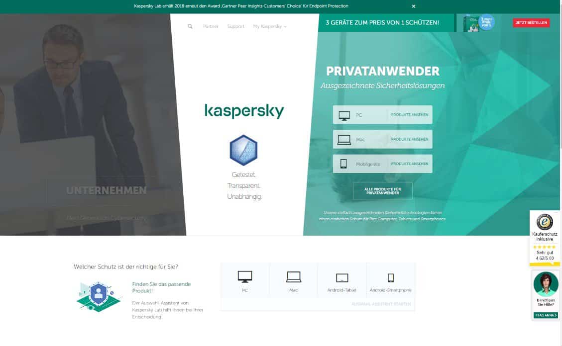 Kaspersky Antivirus Test Website