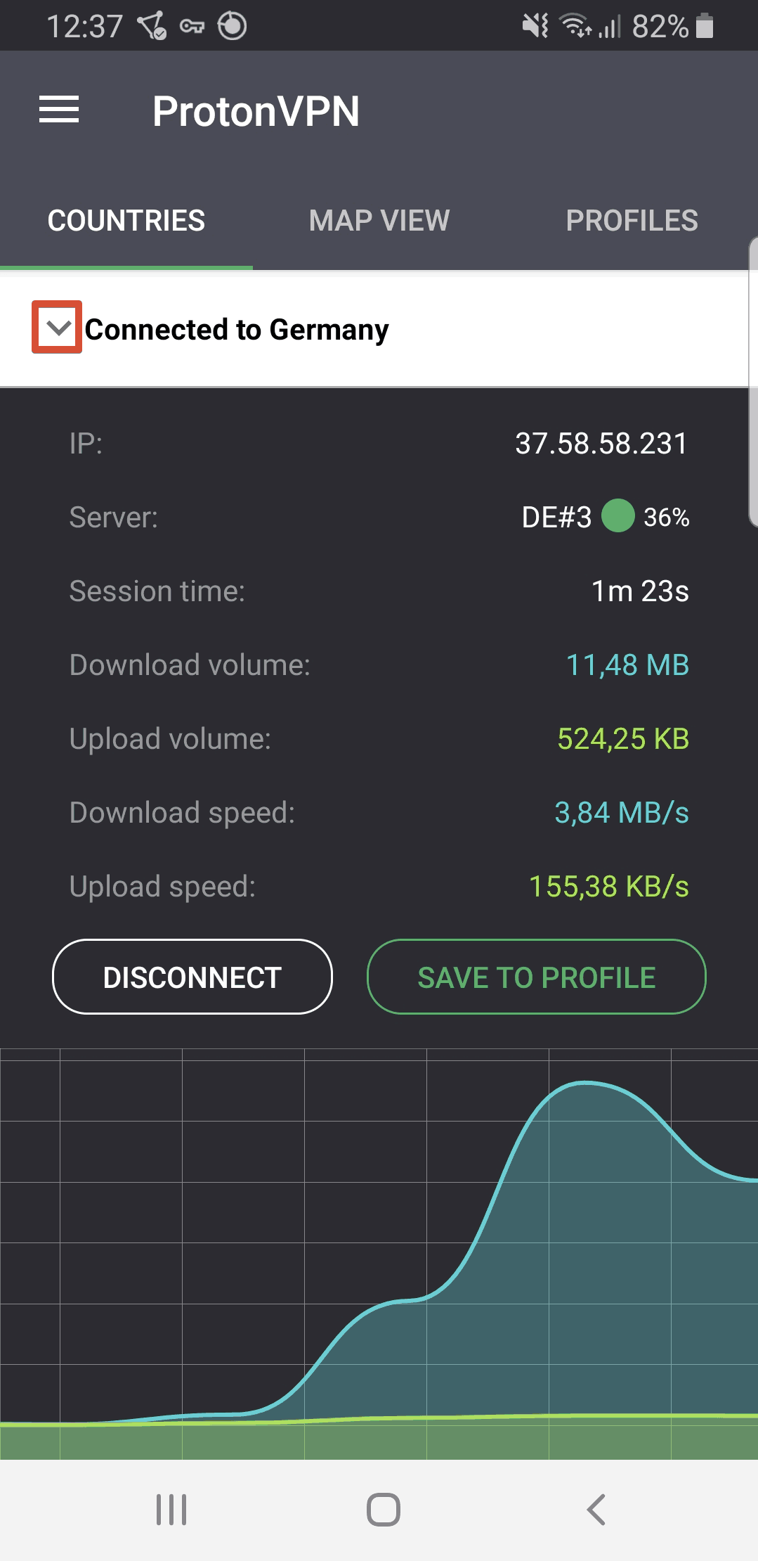 ProtonVPN Test - VPN-Verbindung mit App