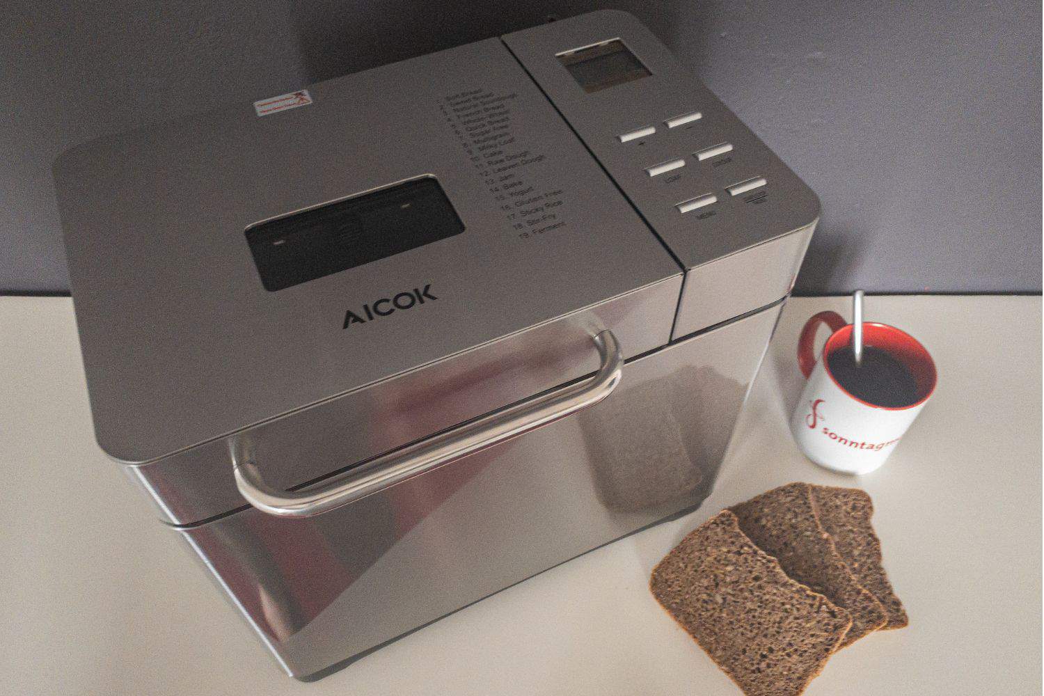 Aicok Backmeister Brotbackautomat Uebersicht Brot kaffee