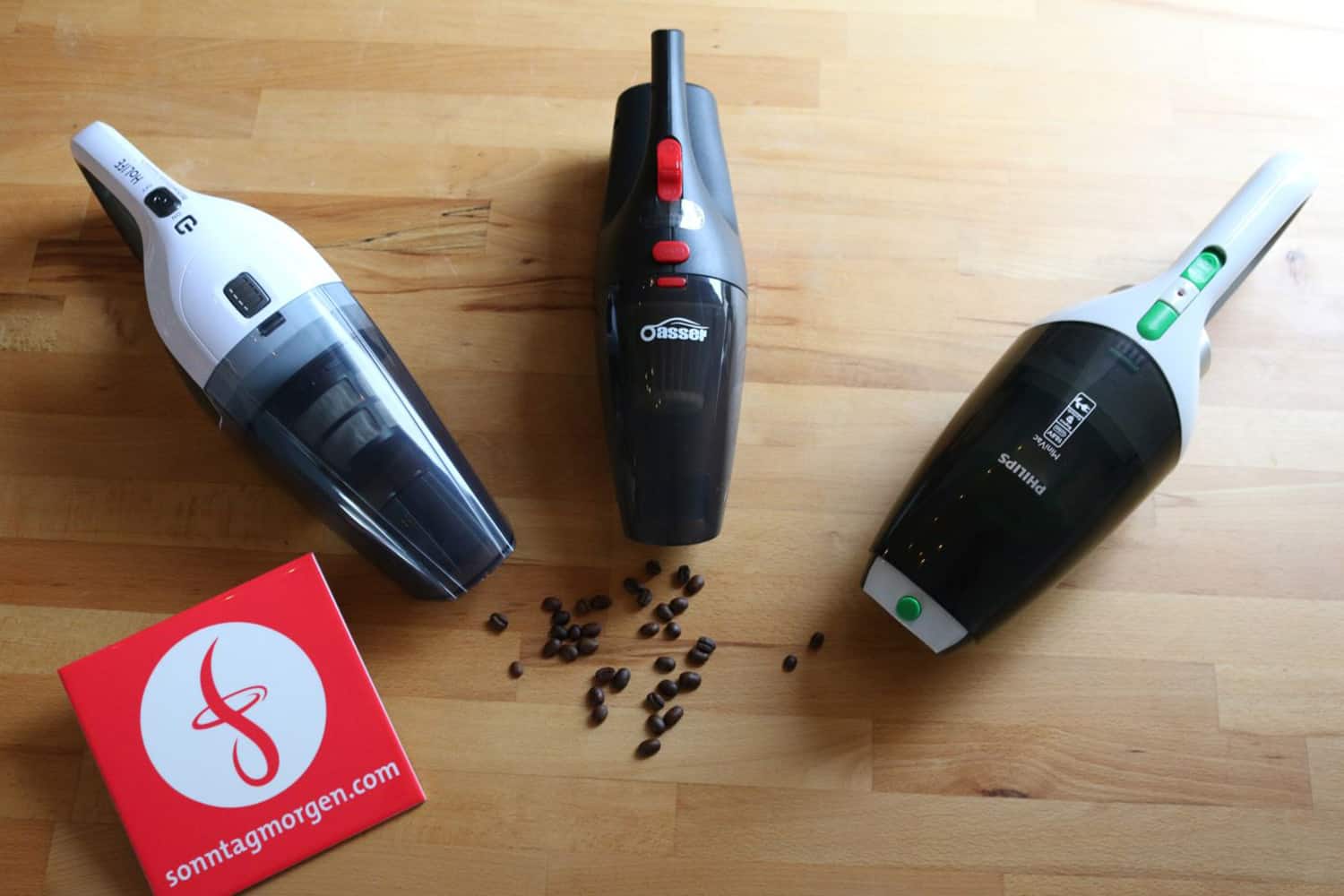 Akku Handstaubsauger Kaffeebohnen aufsaugen Test